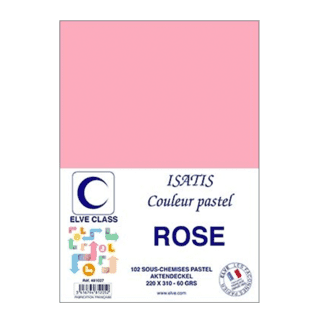481027 - Paquet de 102 sous-chemises Elve Class Isatis roses 60g - 220 x 310 mm - (carton de 10)