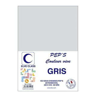 4710281 - Paquet de 102 sous-chemises Elve Class Pep's grises 80g - 220 x 310 mm - (carton de 10)