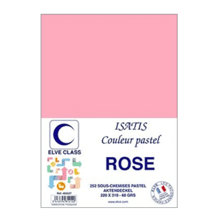 482527 - Paquet de 252 sous-chemises Elve Class Isatis roses 60g - 220 x 310 mm - (carton de 5)