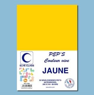 47308 - Paquet de 30 sous-chemises Elve Class Pep's jaunes 80g - 220 x 310 mm - (carton de 15)