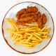 chicken frites mit pommes frites﻿