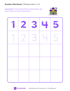 worksheet-Writing-numbers-1-to-5---School