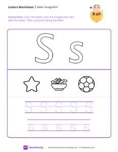 worksheet-Letter-Recognition-(S)---Salad