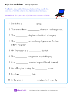 worksheet-Writing-Adjectives---Laptop