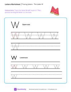 worksheet-Tracing-Letters---The-Letter-W