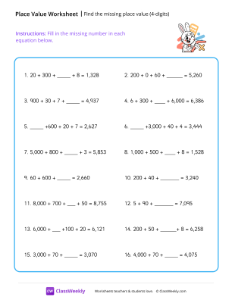 worksheet-Find-the-missing-place-value-(4-digits)---Rabbit