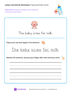 worksheet-Spacing-between-words---Milk