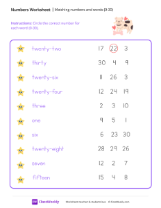 worksheet-Numbers-and-Words-(0-30)---Love-pup