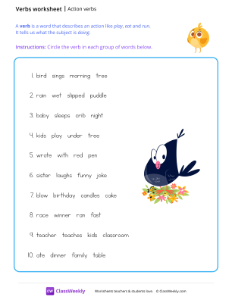 worksheet-Action-Verbs---Bird