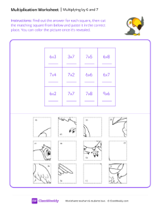 worksheet-Multiply-by-6-and-7---Happy-Toucan
