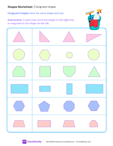 worksheet-Congruent-shapes---Cleaning