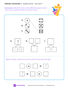 worksheet-Number-bonds-(sums-with-7)---owl