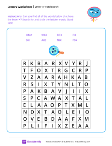 worksheet-Letter-X-word-search---Smart-Search