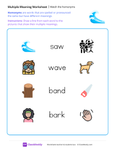 worksheet-Match-the-homonyms---Wave
