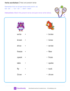 worksheet-Past-and-present-tense---Tennis