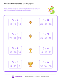 worksheet-Multiply-by-5---Five-Monkeys