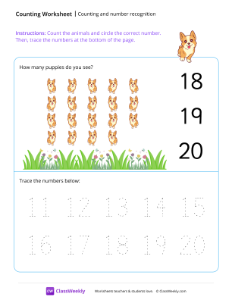 worksheet-Counting-and-number-recognition-(19)---Puppy