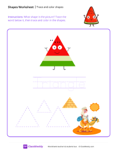 worksheet-Trace-and-color-shapes---Triangle