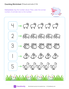 worksheet-Count-and-color-up-to-5---Sheep