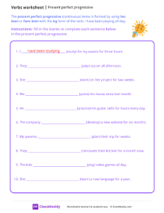 worksheet-Present-Perfect-Progressive---Sun-Slurpy