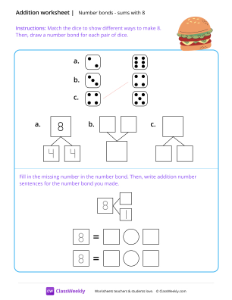 worksheet-Number-bonds-(sums-with-8)---Burger