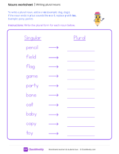 worksheet-Writing-Plural-Nouns---Pencil