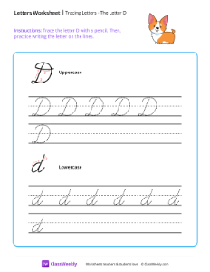 worksheet-Cursive-D