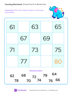 worksheet-Count-from-61-to-80-with-hints