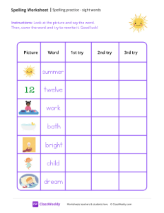 worksheet-Spelling-Practice-&-Sight-Words---Sun