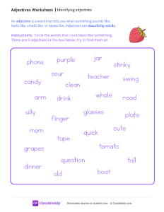 worksheet-Identify-Adjectives---Strawberry