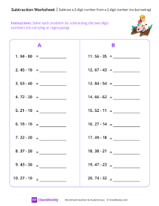 worksheet-Two-Digit-Subtraction---Trail-Bike