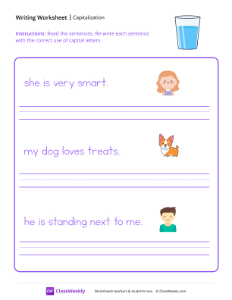 worksheet-First-Word-Capitalization---Water