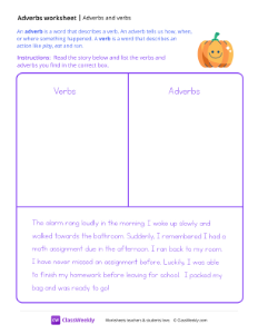 worksheet-Adverbs-and-Verbs---Pumpkin