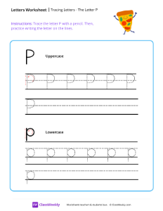 worksheet-Tracing-Letters---The-Letter-P