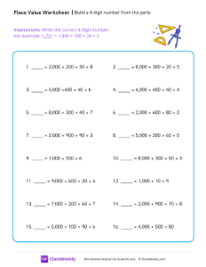 worksheet-Build-a-4-digit-number-from-the-parts---Measure