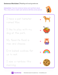 worksheet-Reading-and-Tracing-Sentences---Hamster