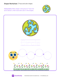 worksheet-Trace-and-color-shapes---Circle