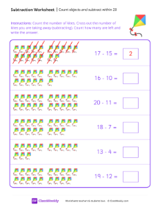 worksheet-Count-objects-and-subtract-within-20---Kite