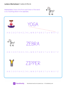 worksheet-Letters-&-Words---Zebra