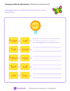 worksheet-Write-the-compound-words---Butterfly