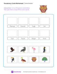 worksheet-Animal-words---Owl