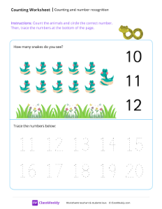 worksheet-Counting-and-number-recognition-(11)---Snake