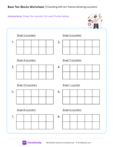 worksheet-Counting-with-ten-frames-(drawing-counters)---Chef