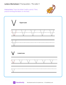 worksheet-Tracing-Letters---The-Letter-V