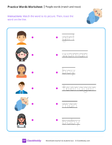 worksheet-People-words-(match-and-trace)---Baby-Joe