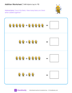 worksheet-Add-objects-(up-to-10)---Bees