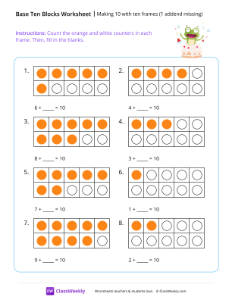 worksheet-Making-10-with-ten-frames-(1-addend-missing)---Celebration
