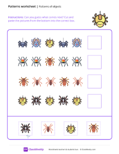 worksheet-Patterns-of-objects---Spider
