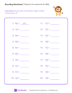 worksheet-Round-to-the-nearest-ten-(0-1,000)---Smart-Lion