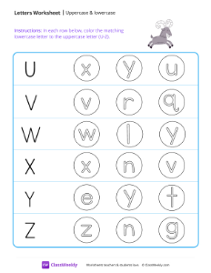 worksheet-Uppercase-&-Lowercase-(U-Z)---Goat